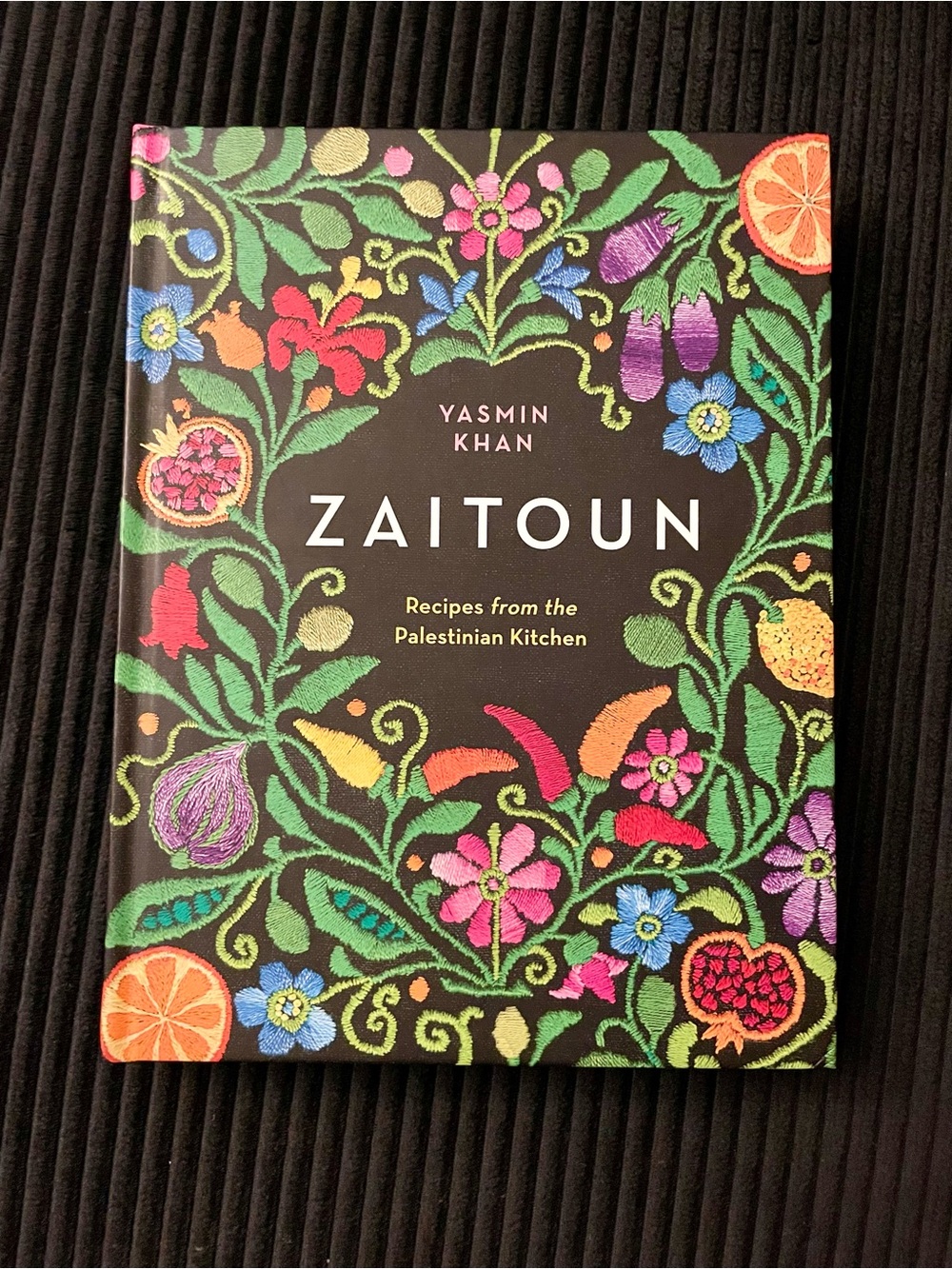 Zaitoun Cookbook by - Black with Multicolor Embroidered Cover